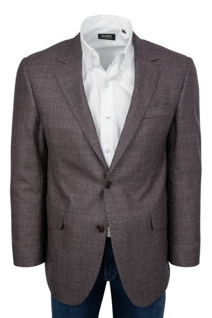 Pinto Ranch Heather Brown Textured Wool Sport Coat