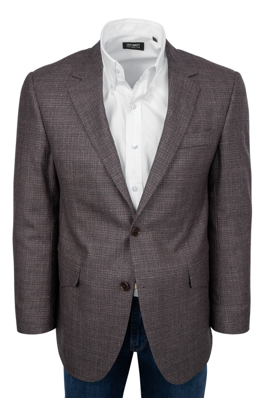 Pinto Ranch Heather Brown Textured Wool Sport Coat