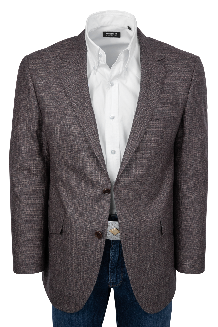 Pinto Ranch Heather Brown Textured Wool Sport Coat