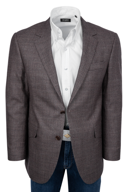 Pinto Ranch Heather Brown Textured Wool Sport Coat