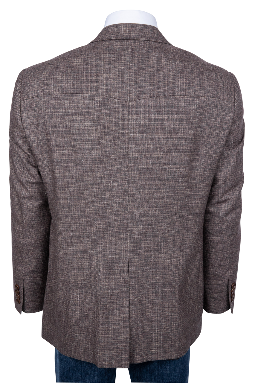 Pinto Ranch Heather Brown Textured Wool Sport Coat