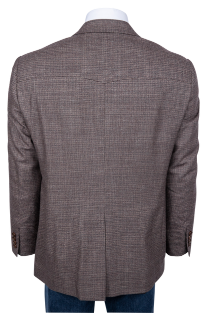 Pinto Ranch Heather Brown Textured Wool Sport Coat