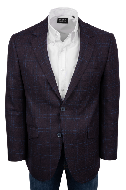 Pinto Ranch Burgundy & Blue Plaid Sport Coat