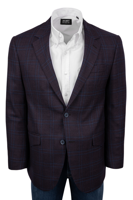 Pinto Ranch Burgundy & Blue Plaid Sport Coat