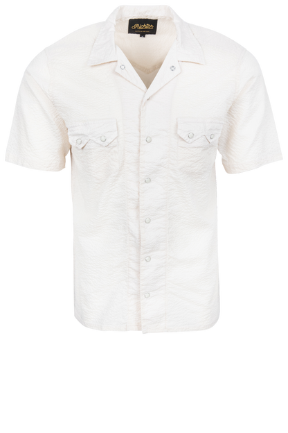 Richter Goods Salado Seersucker Snap Shirt - Ivory