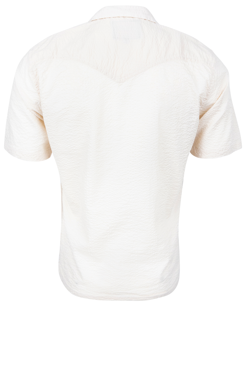 Richter Goods Salado Seersucker Snap Shirt - Ivory