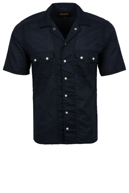 Richter Goods Salado Seersucker Snap Shirt - Black