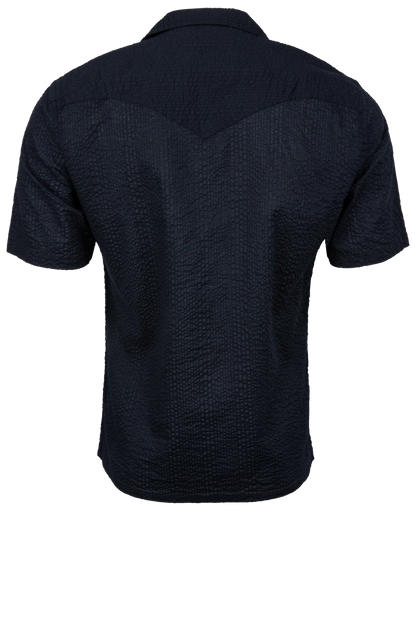 Richter Goods Salado Seersucker Snap Shirt - Black
