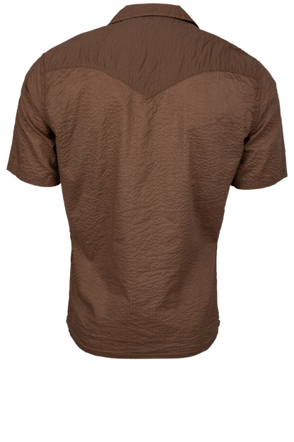 Richter Goods Salado Seersucker Snap Shirt - Brown