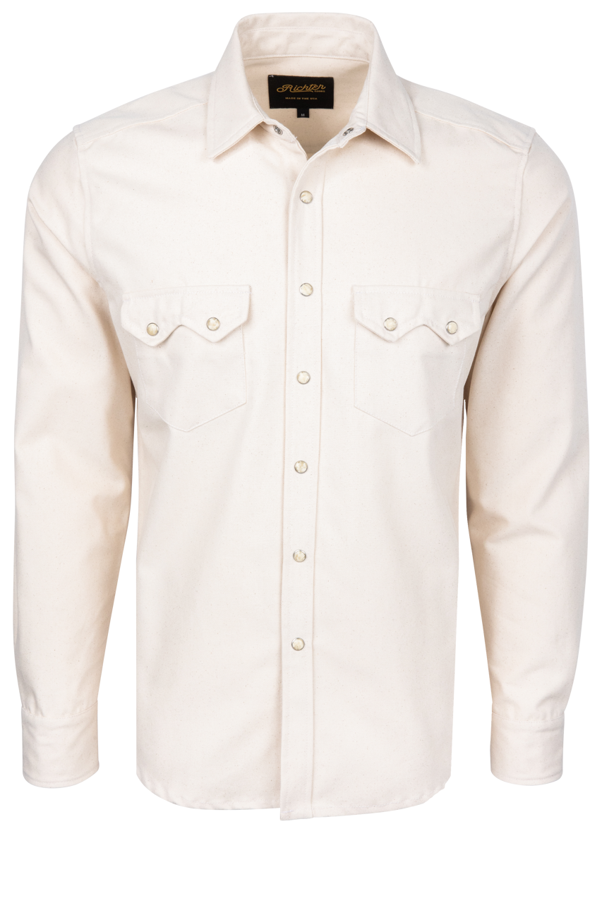 Richter Goods Men's Duck Canvas Western Snap Shirt - Clay