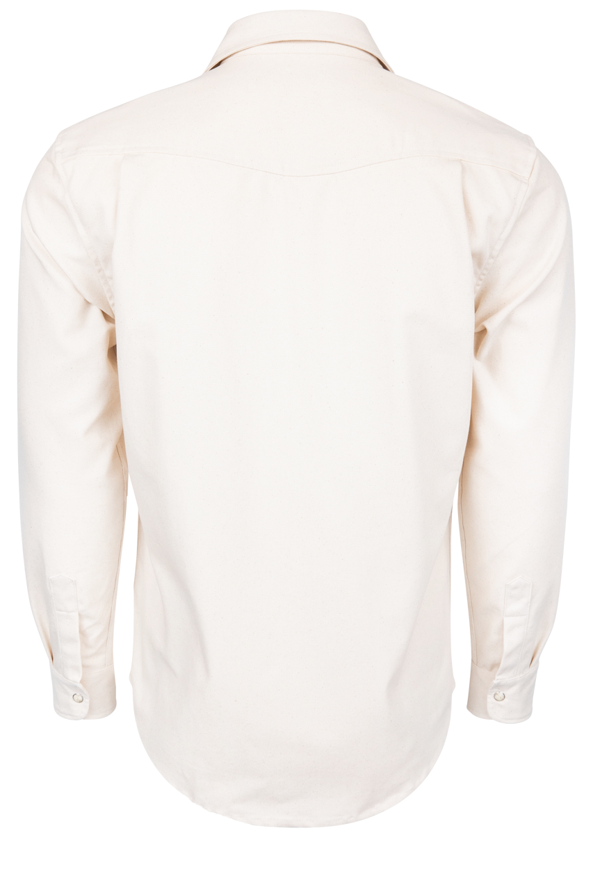 Richter Goods Men's Duck Canvas Western Snap Shirt - Clay-backview