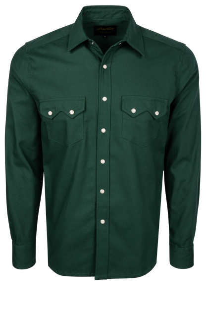 Richter Goods Men's Duck Canvas Western Snap Shirt - Malachite