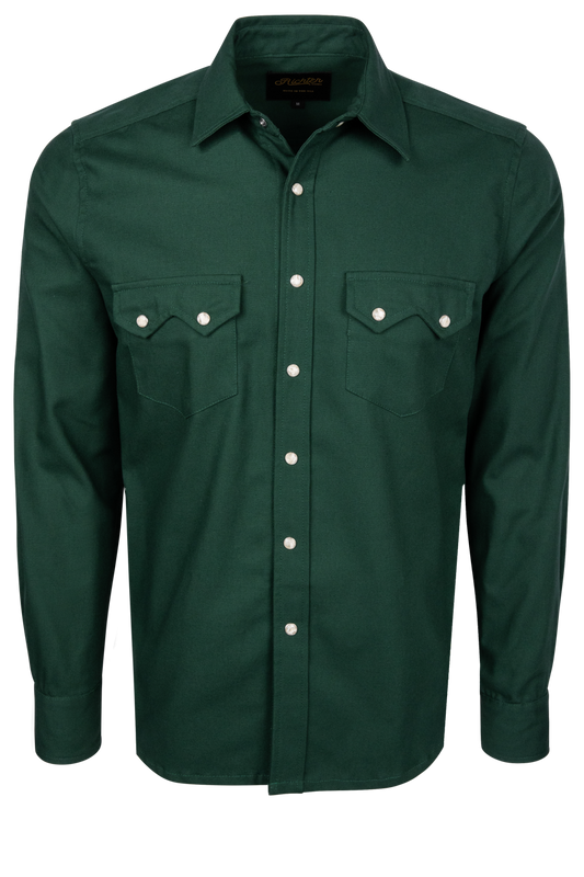 Richter Goods Men's Duck Canvas Western Snap Shirt - Malachite