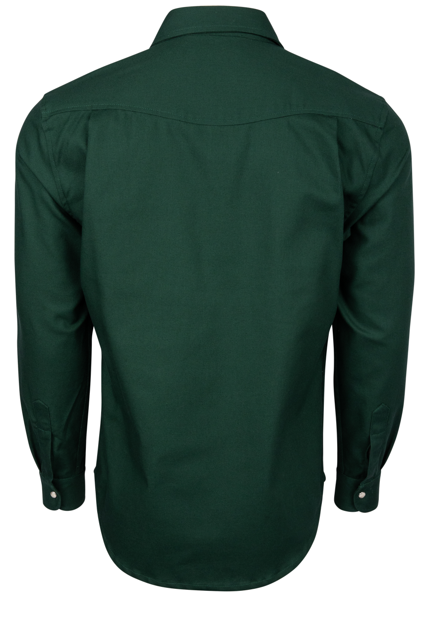 Richter Goods Men's Duck Canvas Western Snap Shirt - Malachite-backview