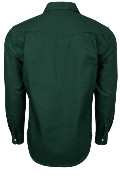 Richter Goods Men's Duck Canvas Western Snap Shirt - Malachite-backview