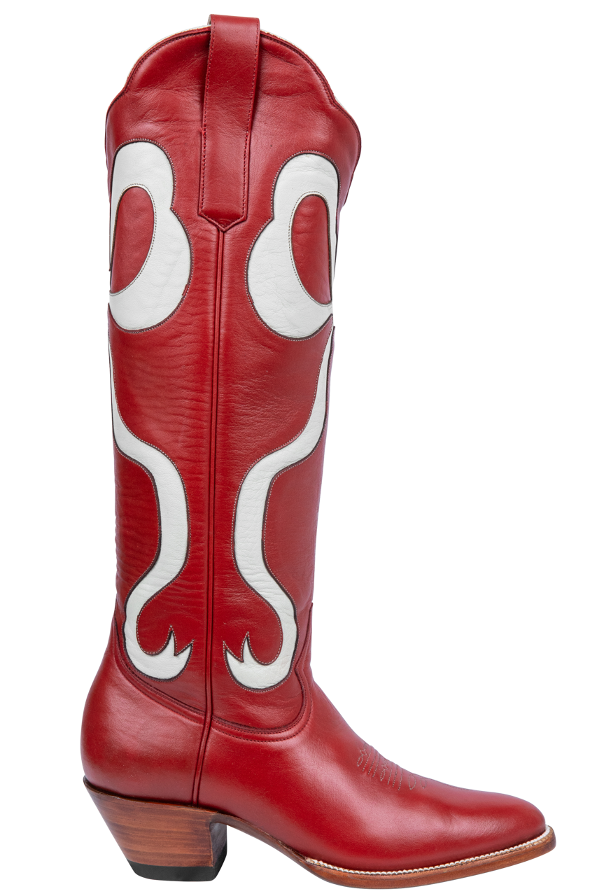 Petite Paloma Claire Bow Cowgirl Boots - Red