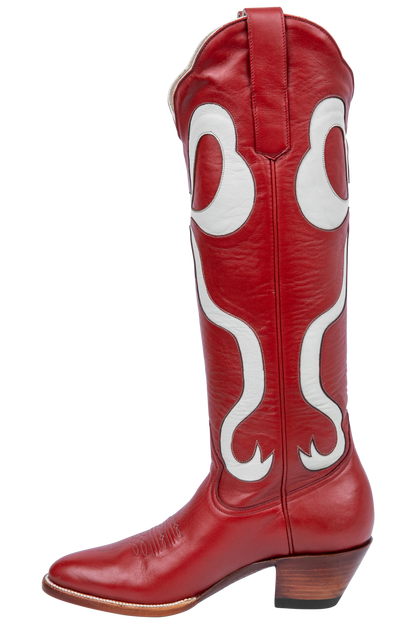 Petite Paloma Claire Bow Cowgirl Boots - Red