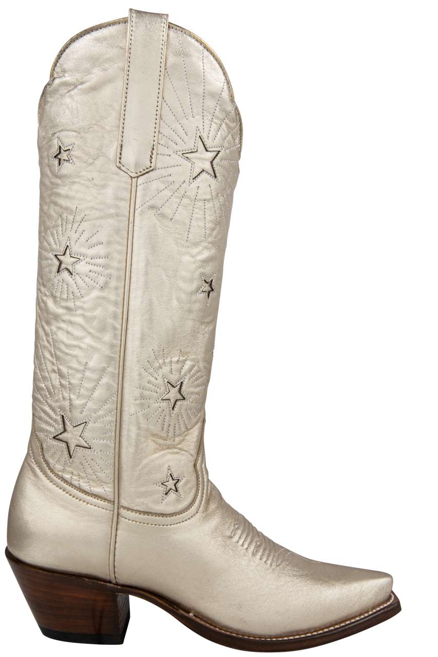 Petite Paloma Liz Cowgirl Boots - Metallic
