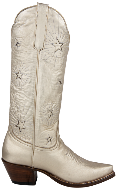 Petite Paloma Liz Cowgirl Boots - Metallic