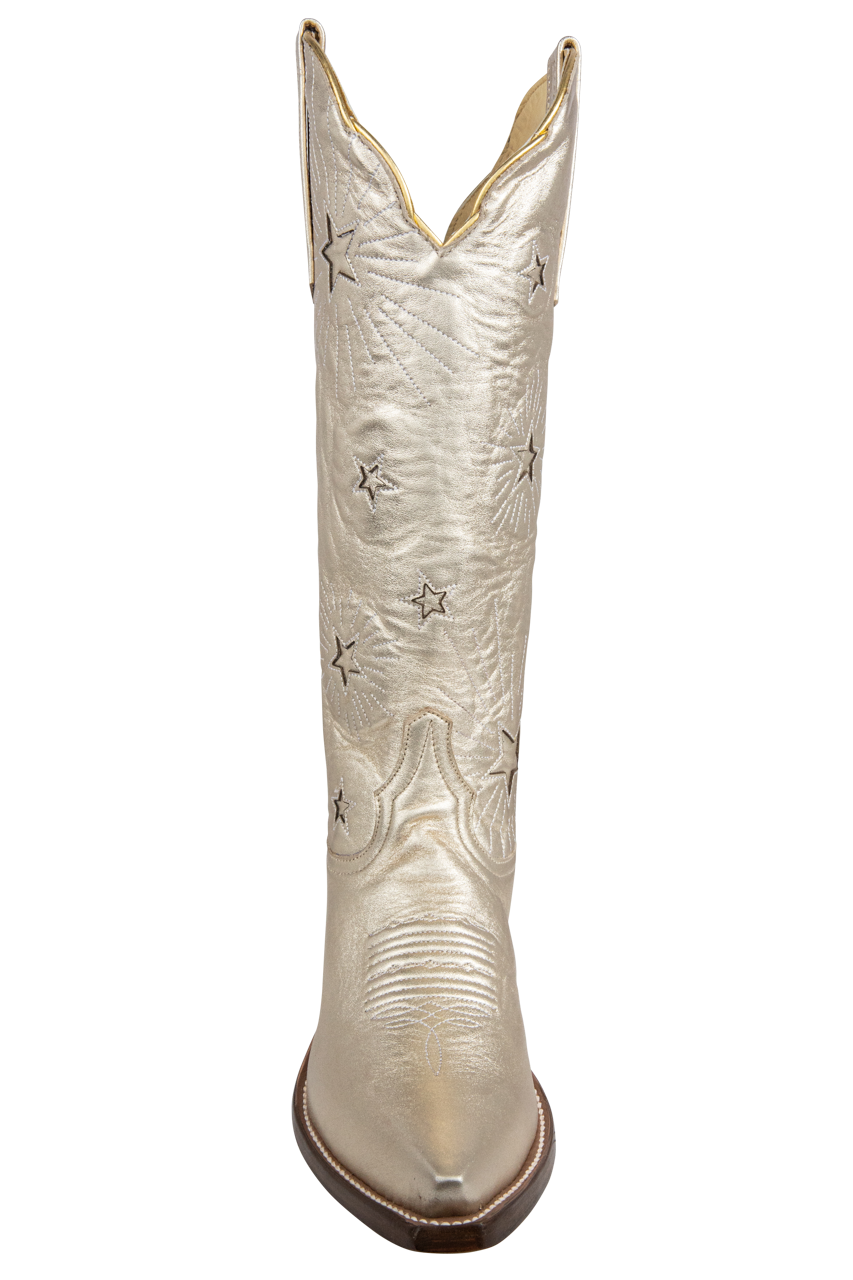 Petite Paloma Liz Cowgirl Boots - Metallic