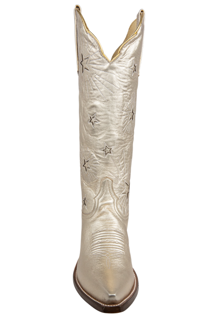Petite Paloma Liz Cowgirl Boots - Metallic