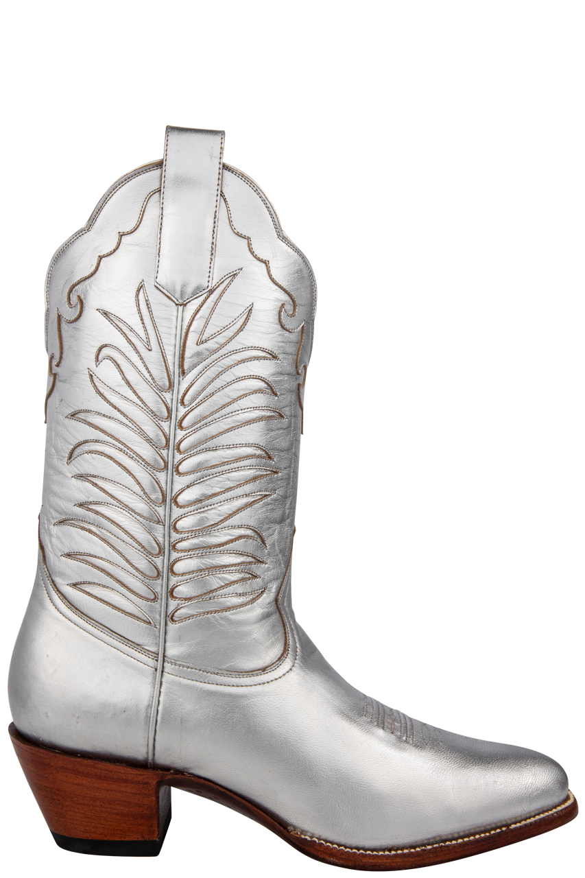 Petite Paloma Shirley Beth Cowgirl Boots - Metallic Silver
