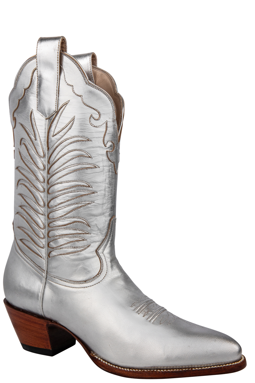 Petite Paloma Shirley Beth Cowgirl Boots - Metallic Silver
