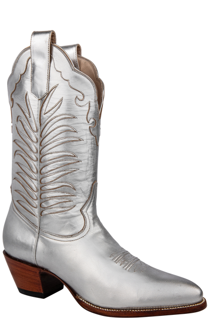Petite Paloma Shirley Beth Cowgirl Boots - Metallic Silver