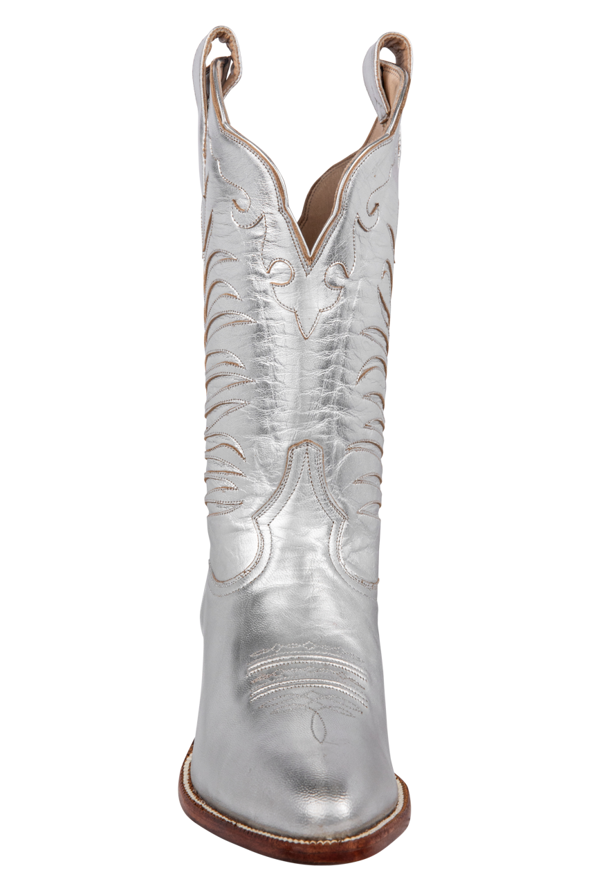 Petite Paloma Shirley Beth Cowgirl Boots - Metallic Silver