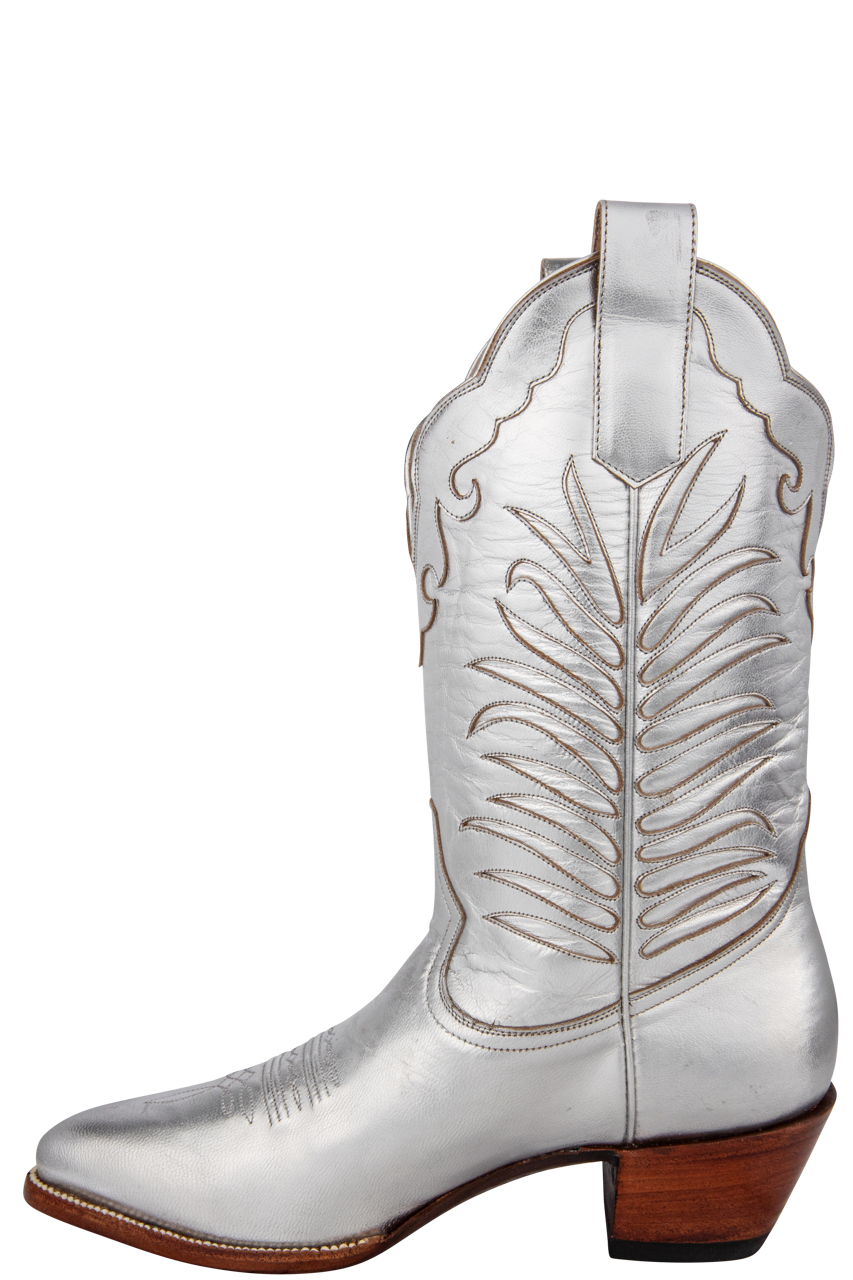 Petite Paloma Shirley Beth Cowgirl Boots - Metallic Silver