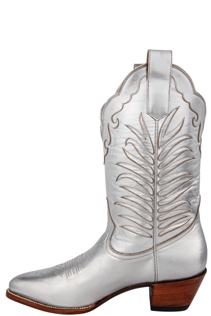 Petite Paloma Shirley Beth Cowgirl Boots - Metallic Silver
