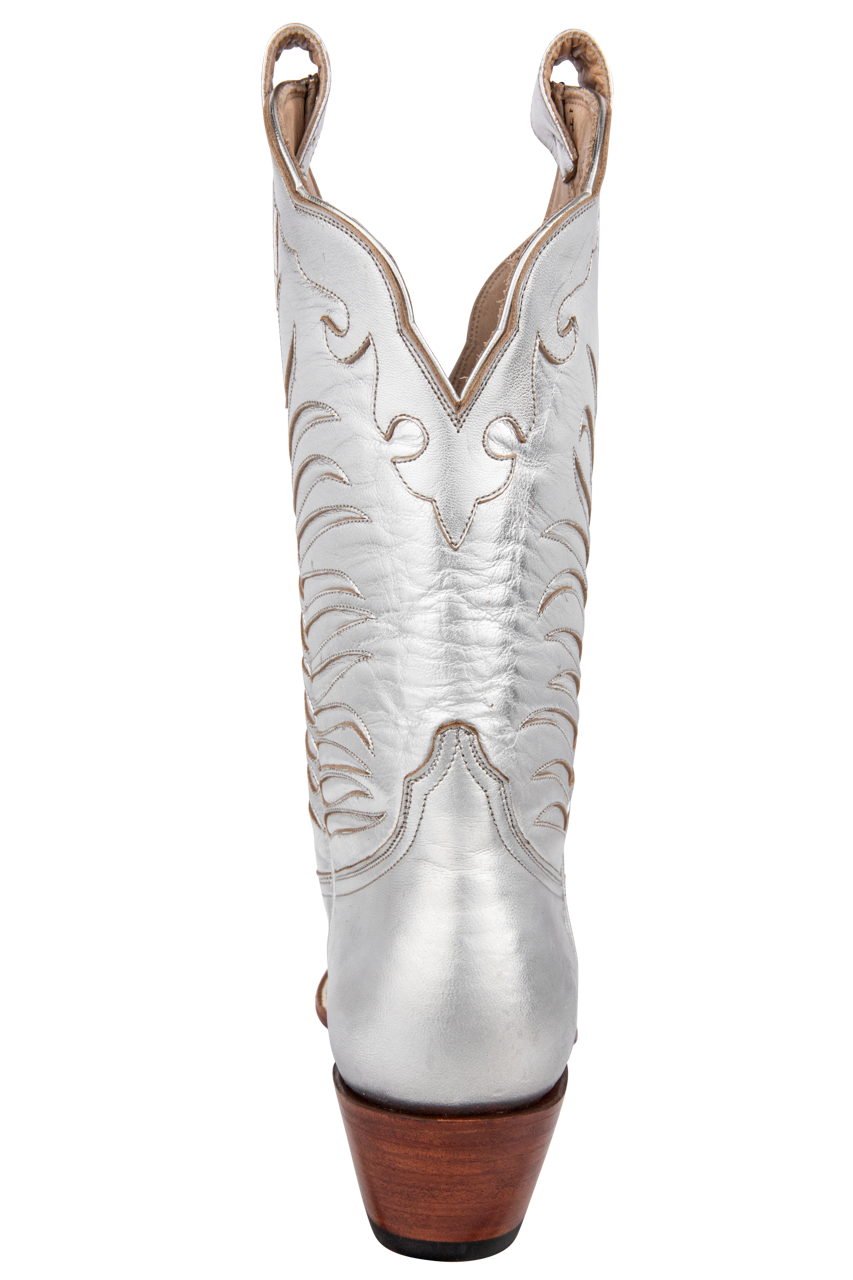 Petite Paloma Shirley Beth Cowgirl Boots - Metallic Silver