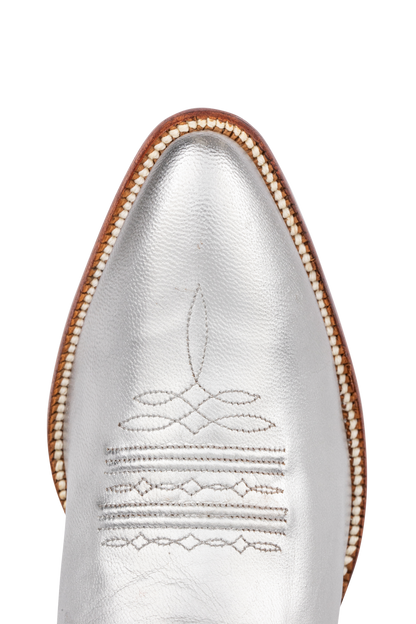 Petite Paloma Shirley Beth Cowgirl Boots - Metallic Silver