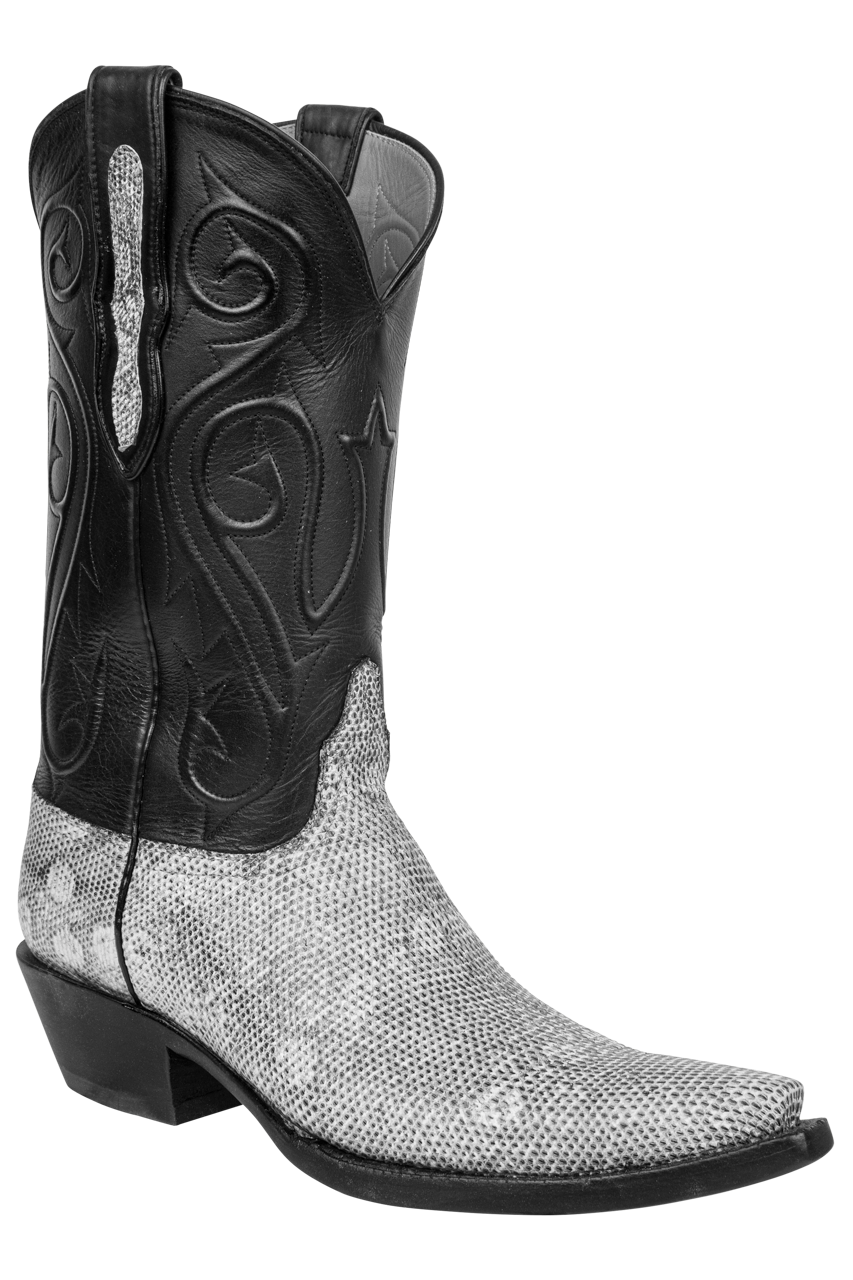 Black Jack Natural Ring Lizard Cowboy Boots