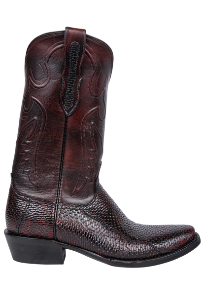 Black Jack Beaver Tail Cowboy Boots - Black Cherry
