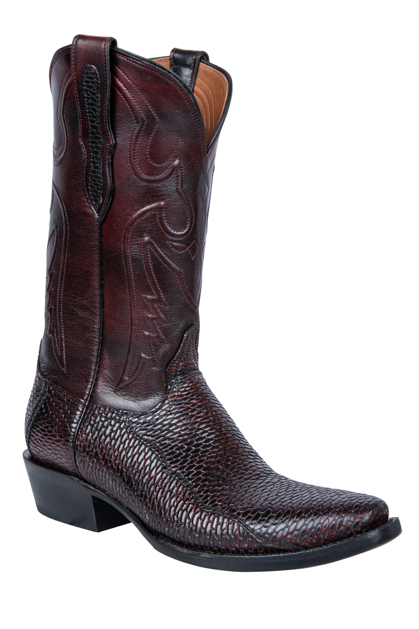 Black Jack Beaver Tail Cowboy Boots - Black Cherry