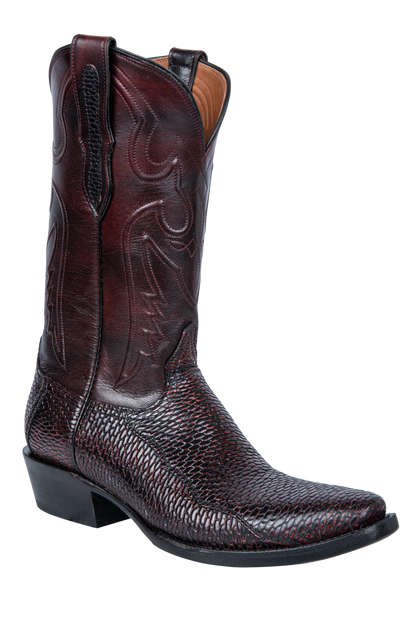 Black Jack Beaver Tail Cowboy Boots - Black Cherry