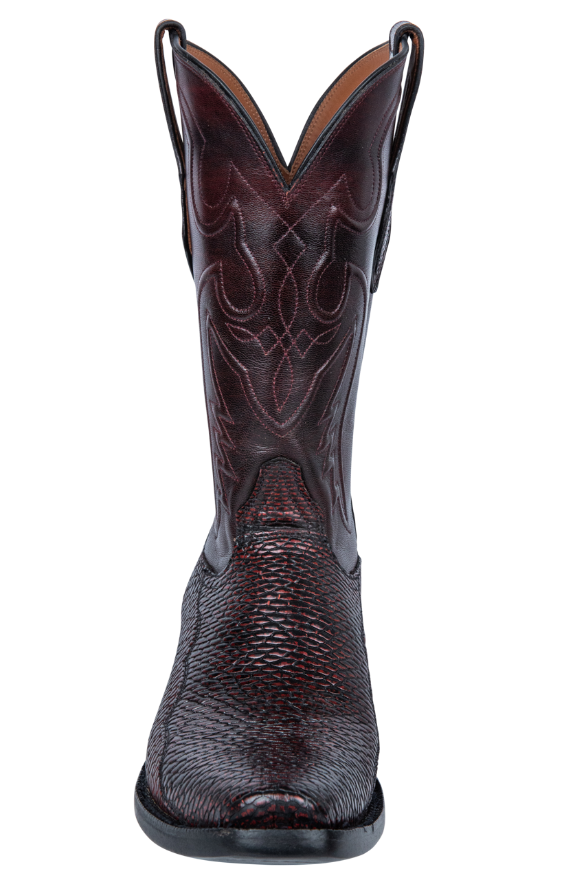 Black Jack Beaver Tail Cowboy Boots - Black Cherry