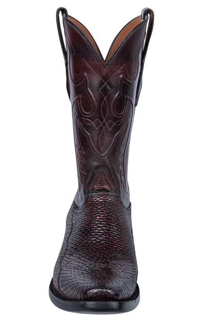 Black Jack Beaver Tail Cowboy Boots - Black Cherry