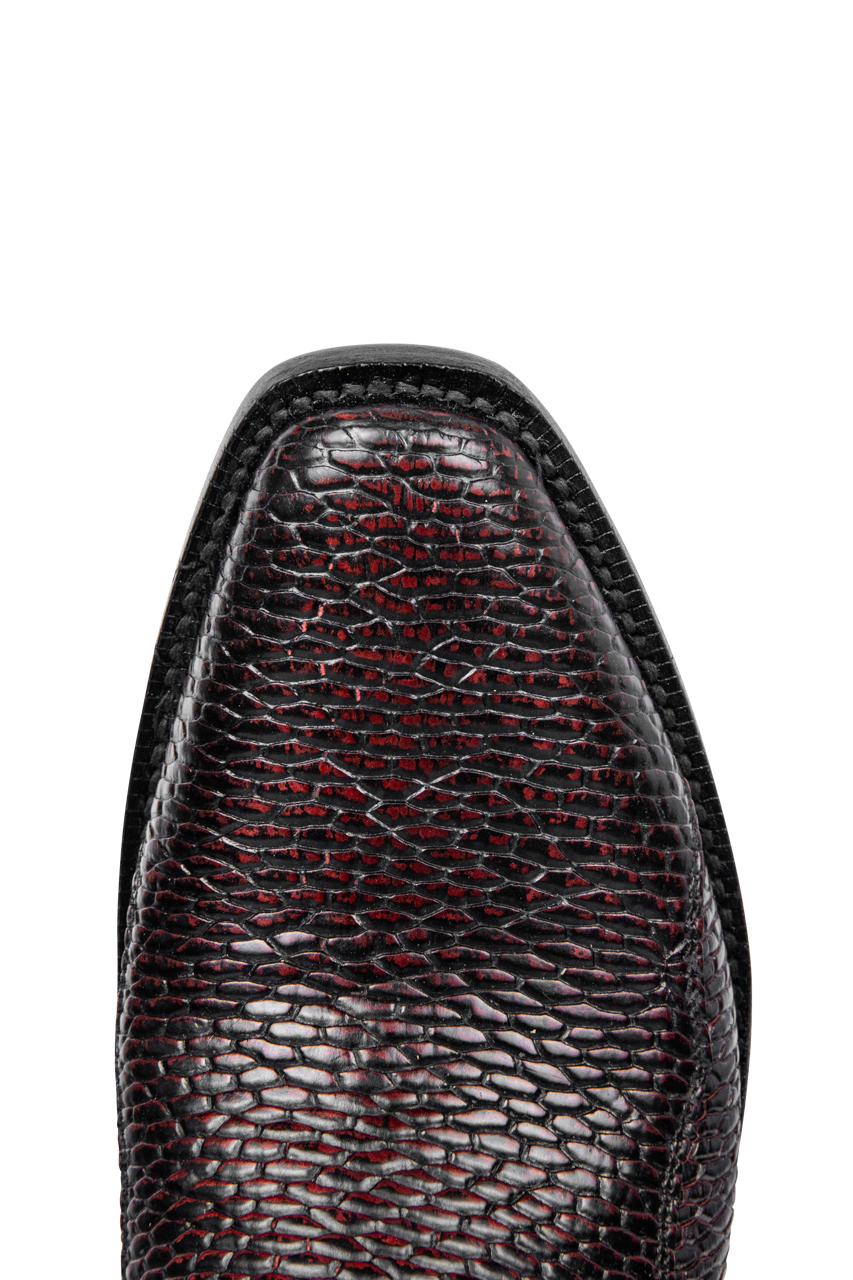 Black Jack Beaver Tail Cowboy Boots - Black Cherry