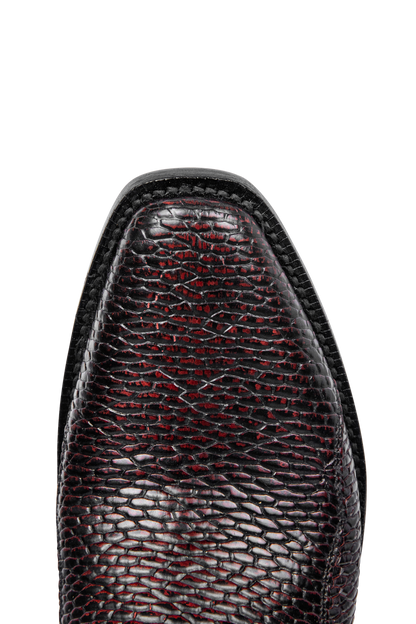 Black Jack Beaver Tail Cowboy Boots - Black Cherry