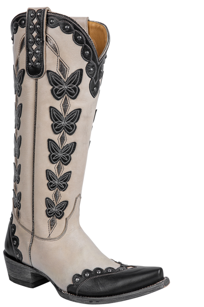 Old Gringo Cressida Cowgirl Boots - Cream/Black