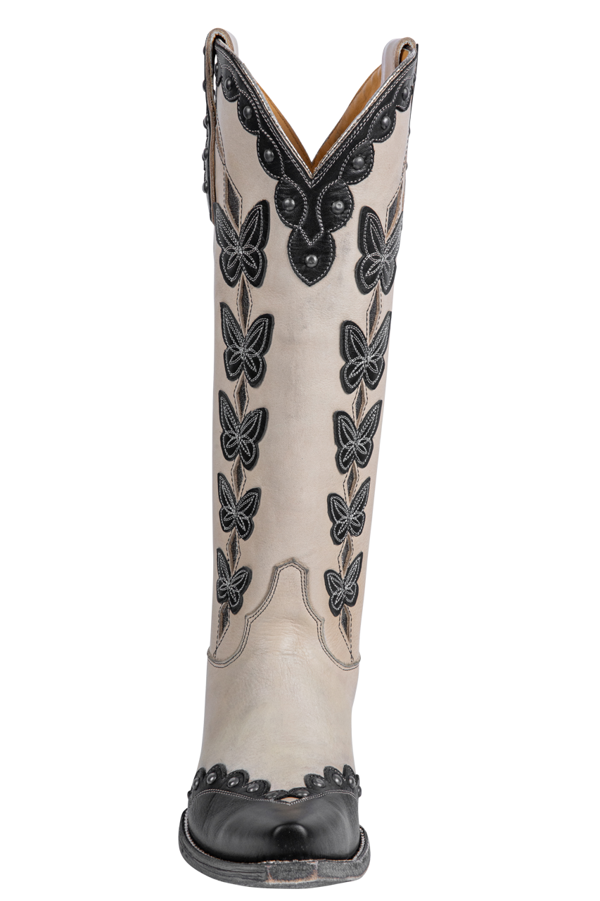 Old Gringo Cressida Cowgirl Boots - Cream/Black