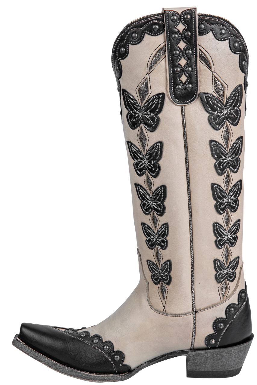 Old Gringo Cream/Black Cressida Cowgirl Boots | Pinto Ranch