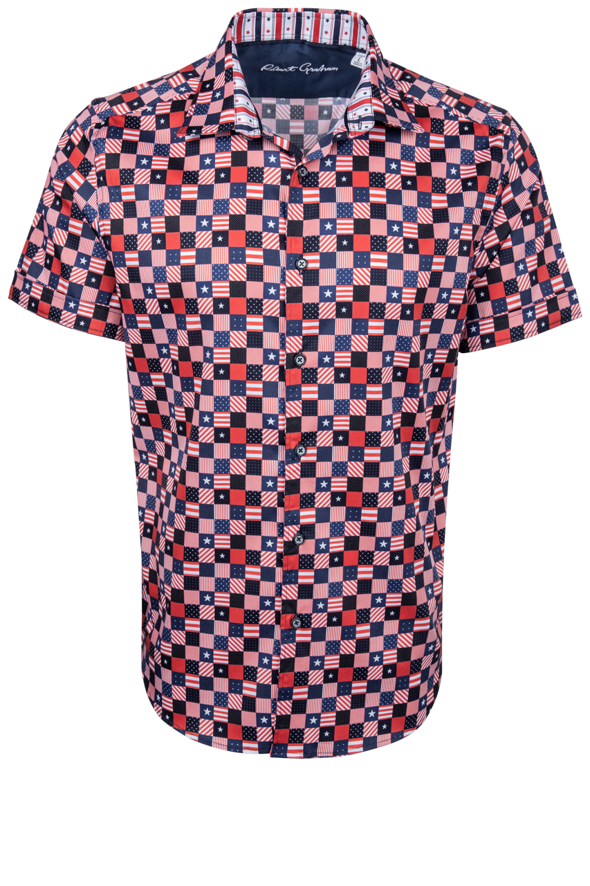 Robert Graham Stars Aligned Button-Front Shirt