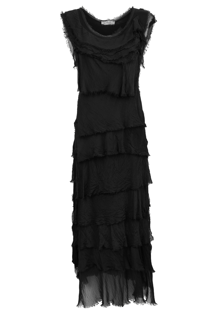 Gigi Sleeveless Long Ruffle Dress