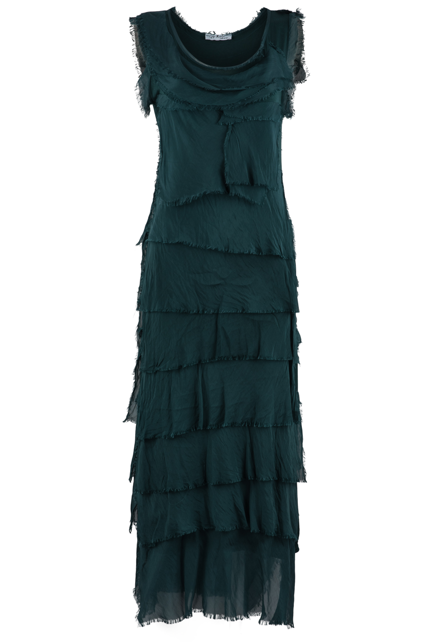 Gigi Sleeveless Long Ruffle Dress