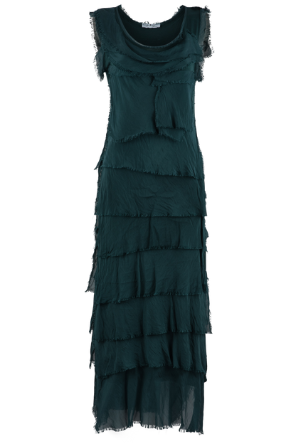 Gigi Sleeveless Long Ruffle Dress