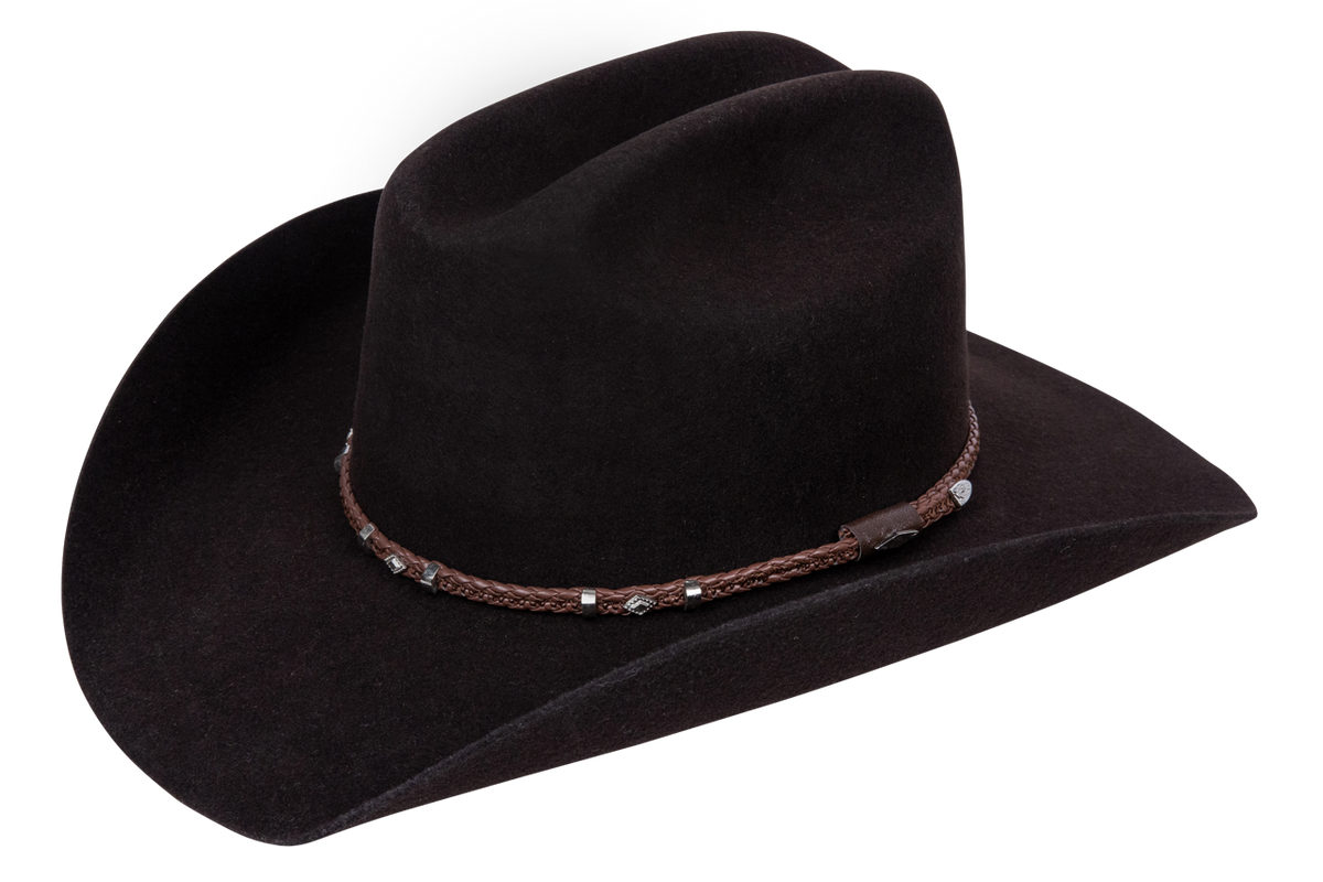 Pinto Ranch Gholson 4X Felt Cowboy Hat - Dark Brown