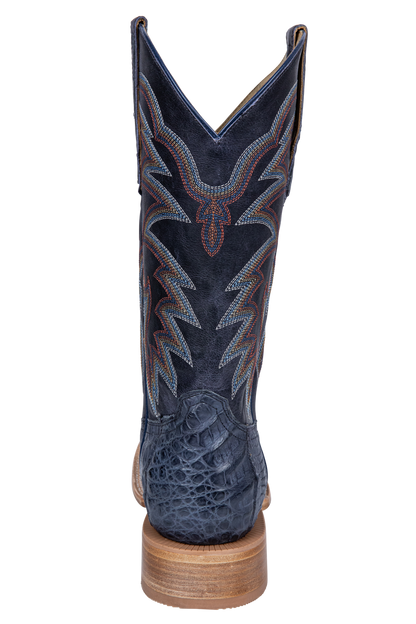 R. Watson Caiman Belly Cowboy Boots - Blue Jean